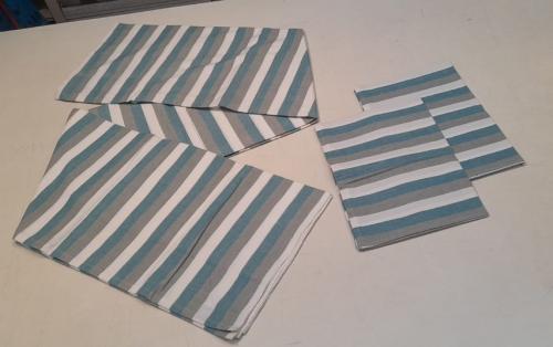 BEDSHEET STRIPE 72X100 2 PILLOW COVER